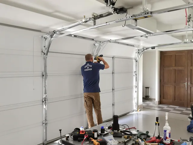 La Habra Garage Door Repair certified technician performing precision garage door repair in La Habra
