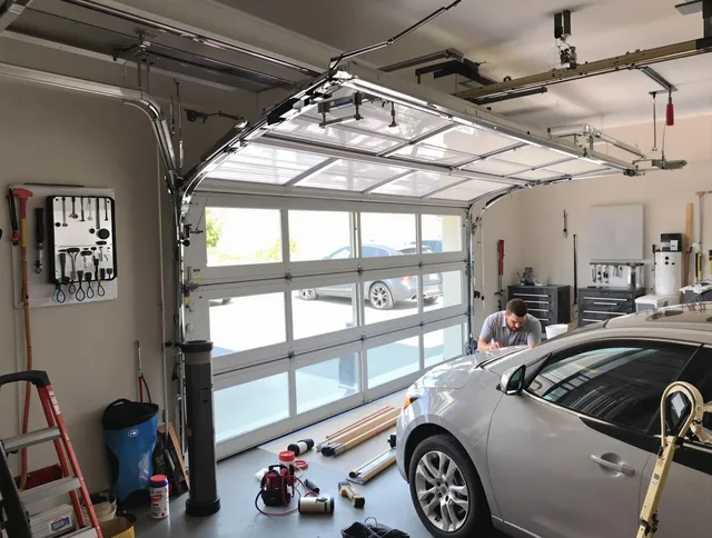 Garage door noise reduction service by La Habra Garage Door Repair in La Habra