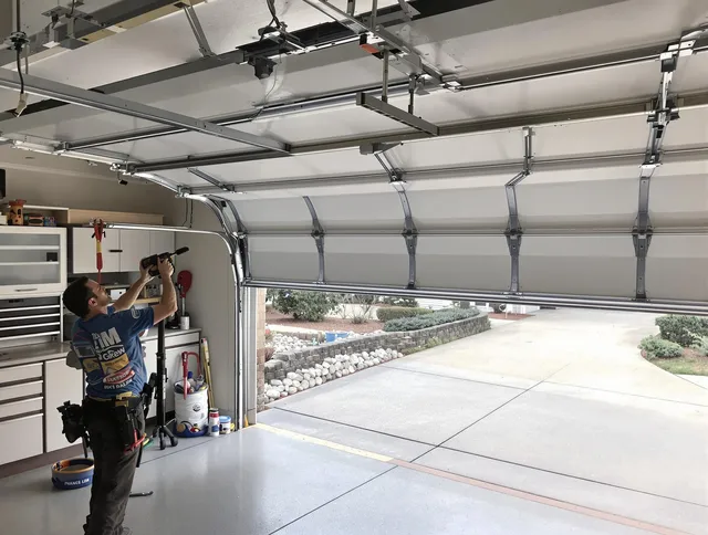 Garage door track repair service by La Habra Garage Door Repair in La Habra